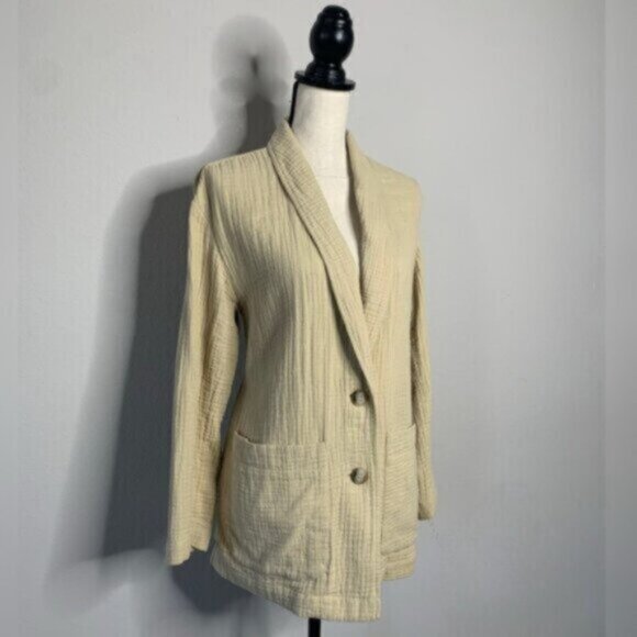 Madewell Tan Oversized Lightspun Dorset Single Breasted Blazer - Picture 4 of 12